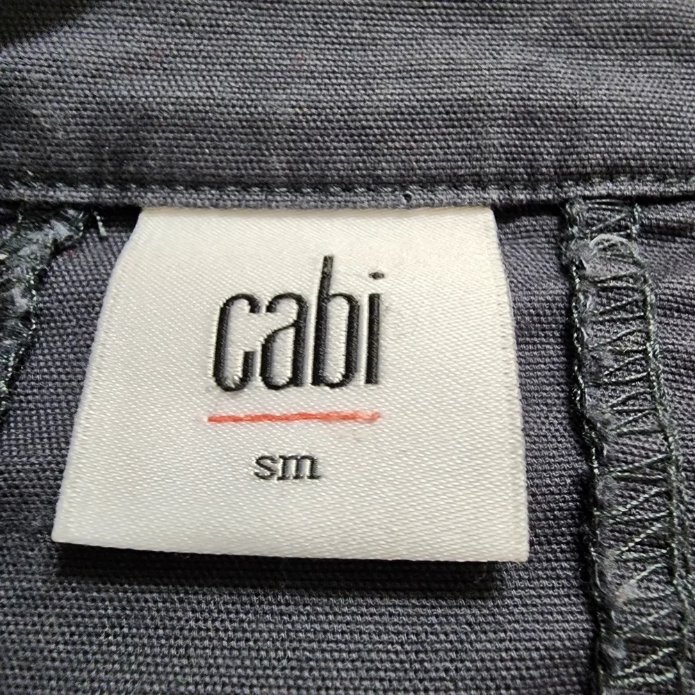 CAbi Twilight Moto Jacket Blue Gray Asym Zip Stretch Small